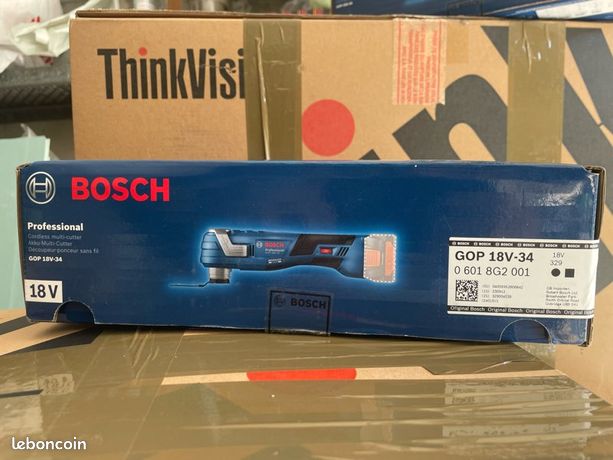 Bosch Professional 18V System découpeur-ponceur sans-fil GOP 18V-34 (moteur sans charbon, Vibration Control, poignée fine de 180 mm, avec 1 lame de scie, dans L-BOXX)