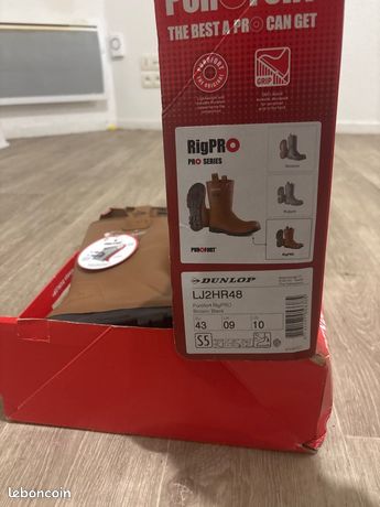 Bottes de sécurité DUNLOP PUROFORT RIG PRO S5 SR CI CR Brun