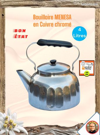 Bouilloire en cuivre chromé MENESA