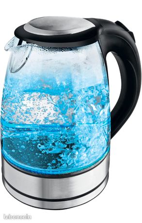 Bouilloire inox et verre 1.7l