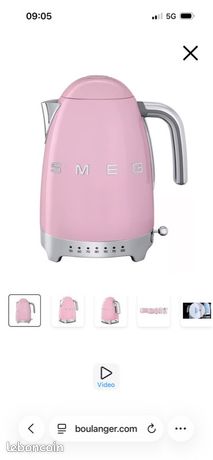 Bouilloire smeg rose