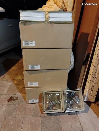 Briques de verre 198 nuagée