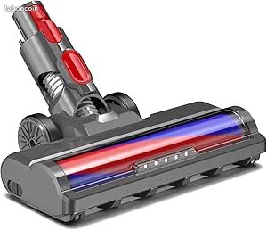 Brosse avec rouleau souple pour Dyson V7 V8 V10 V11 V15 Brosse de rechange pour sols durs tels que le parquet les planchers en bois stratifié carrelage