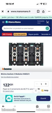 Bticino Axolute 3 Modules H4652/3