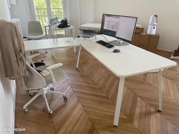 Bureau d'angle Bikkom Genius White