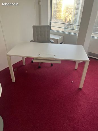 Bureau droit blanc