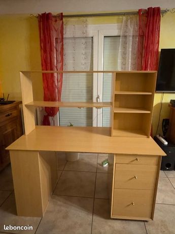 Bureau mélaminé bois