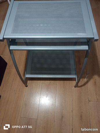 Bureau métallique gris négociable