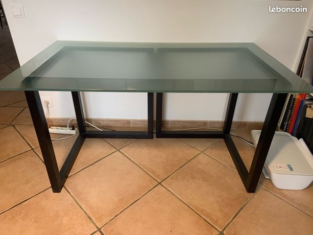 Bureau verre trempé
