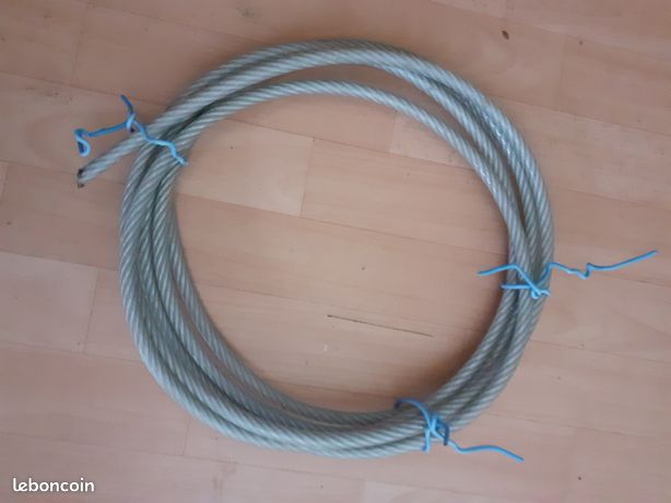 Cable acier gainé plastique