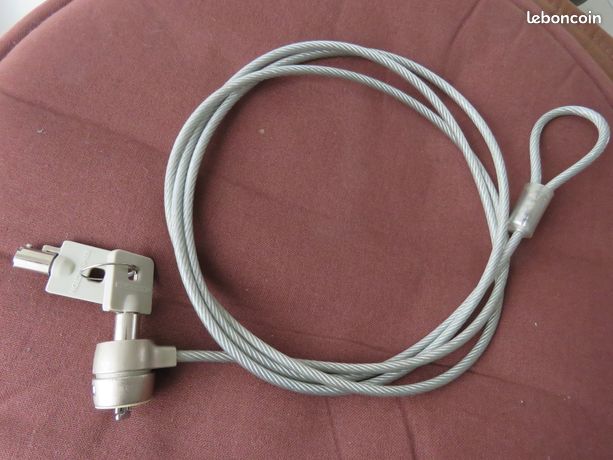Câble antivol Kensington en acier trempé pour PC