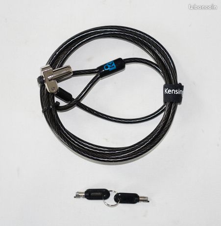 Câble antivol pour ordinateur portable Kensington 6*25mm + 2 clés