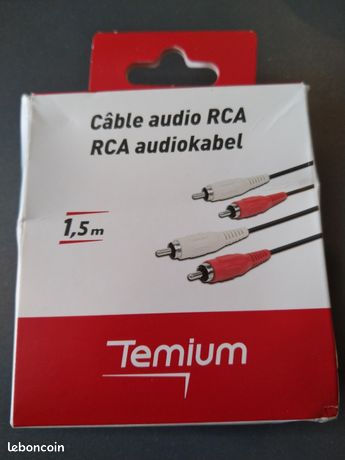 Câble audio Temium 2 RCA vers 2 RCA 1.5 m