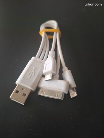 Câble chargeur 3 en 1. Samsung apple Tablette
