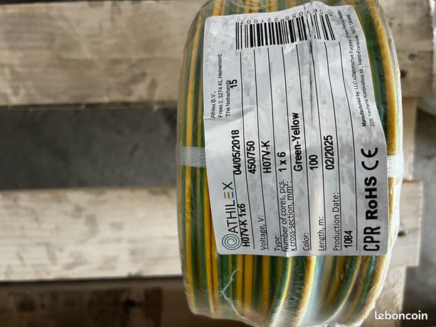 Câble de terre 6 carrés