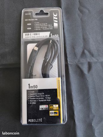 Câble double usb c neuf