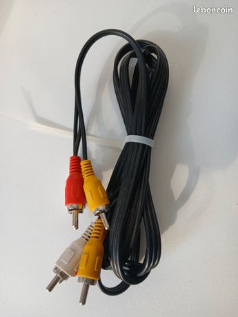 Câble RCA Audio/Vidéo 3 fiches mâles vers 3 fiches mâles rouge blanc jaune
