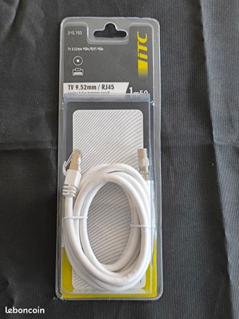 Câble tv 9.52mm / rj45 neuf
