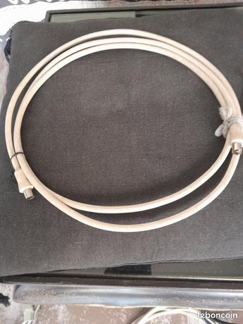 Cable TV mâle blanc 2.02m