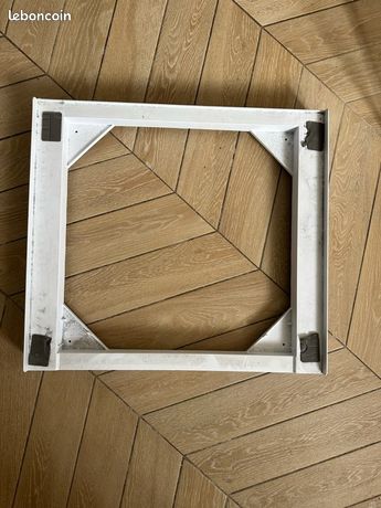 Cadre de superposition lave-linge / sèche-linge plastique blanc