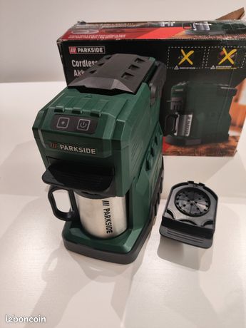 Cafetière Parkside PKMA 20 Machine à Café 20V Compatible dosettes senseo