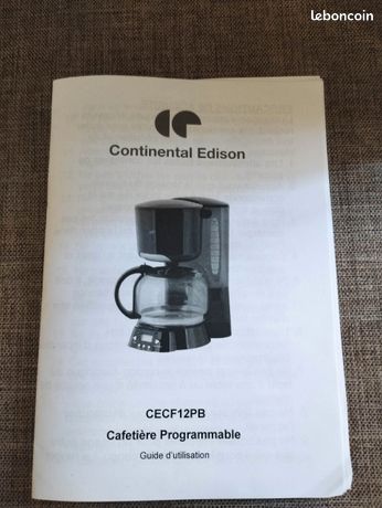 Cafetière programmable continental edison
