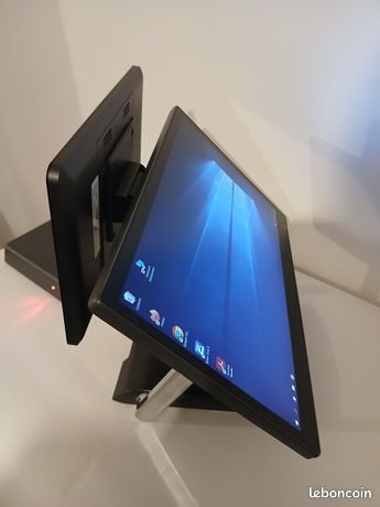 Caisse enregistreuse tactile FEC XP-3685W double écran Windows 10 Entreprise