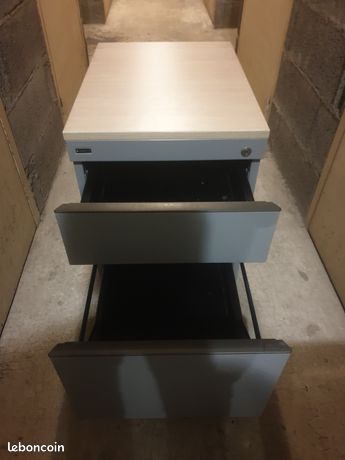Caisson de bureau Majencia 2 tiroirs, sur roulettes