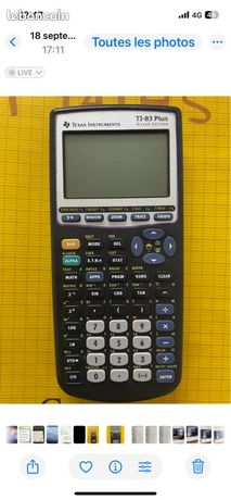 Calculatrice TI 83 plus bleu