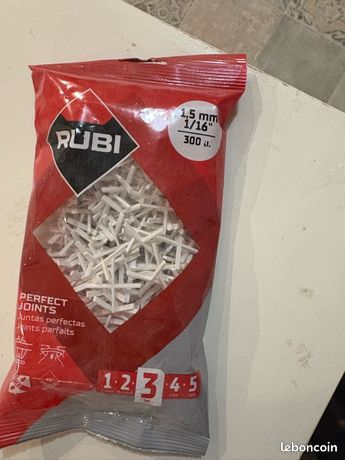 Cales croisillons carrelage RUBI 15 mm