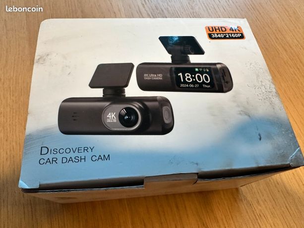 Caméra de Tableau de Bord 4K enregistreur de Conduite à Double Objectif DVR 1080P caméra à Objectif arrière Surveillance du stationnement intégrée boîte NoireV2264GB NEUF