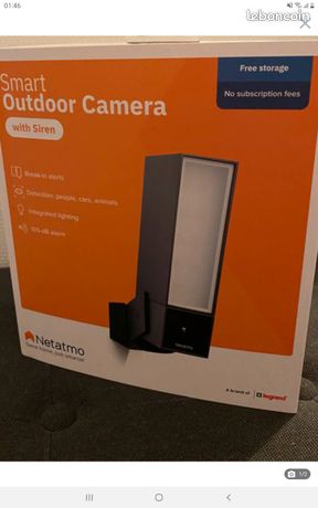 Camera exterieure intelligente netatmo Wi-Fi avec sirene d alarme
