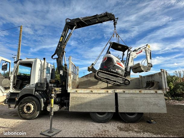 Camion 6x4 RENAULT KERAX 420 DCI - Grue / Benne