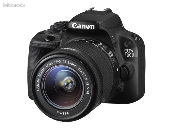 Canon eos 100d + 18-55mm + 3 batteries + flash 420 ez
