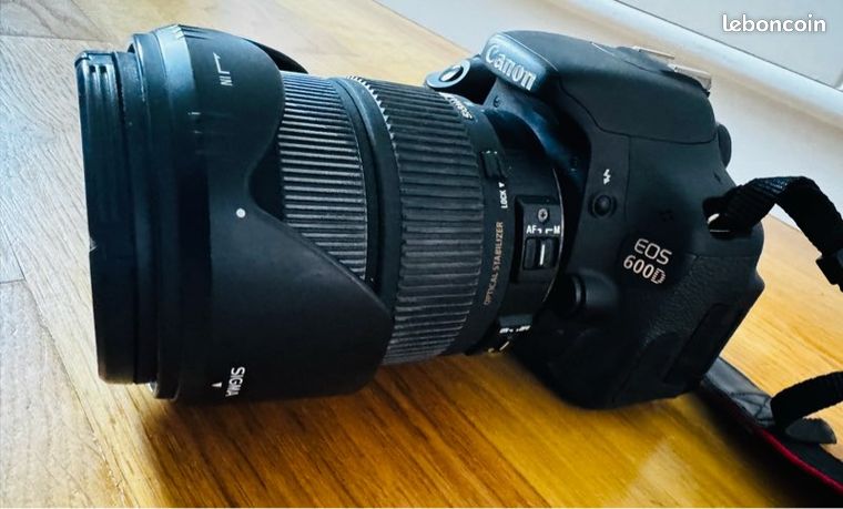 Canon Eos 600d avec objectif Sigma 18-200 mm