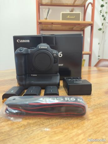 Canon R6 Mark II + Grip BG-R10 + 3 batteries LP-E6NH + CANON Bague d'adaptation EF pour boitier EOS R avec Bague de Commande+garantie de 5 ans