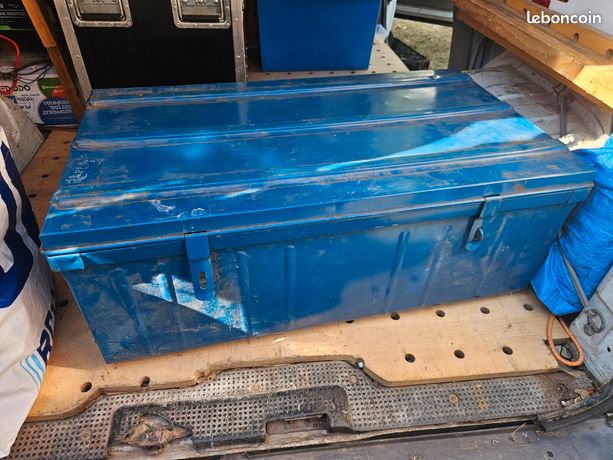 Cantine métallique 90 litres pour rangement stockage caisse garage box