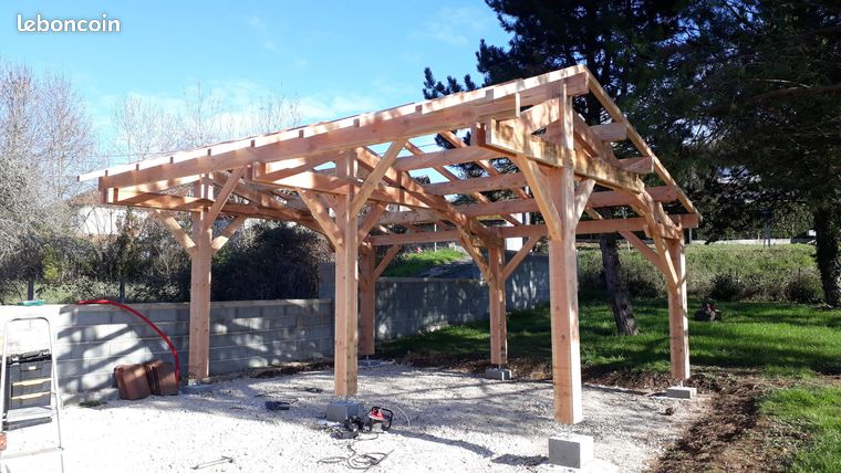 Carport Pergola casquette 6.00 x 5.50 m *OFFRE -20% Offre limitée valable du 20/09 au 30/09/2025