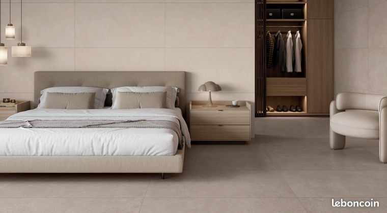 Carrelage 100x100 Chalk Beige Rectifié