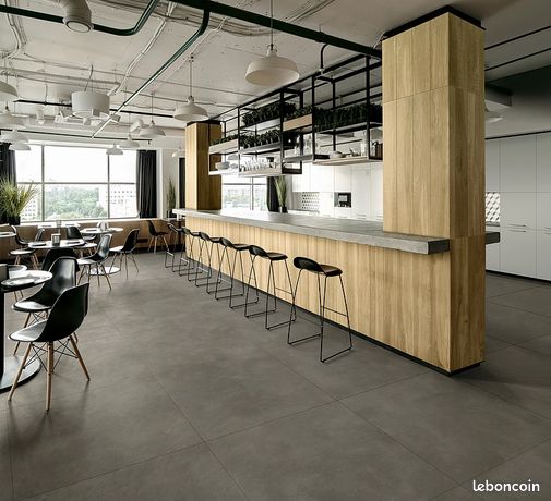 Carrelage 60x60 grès cérame gris foncé moucheté