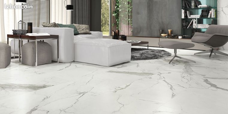 Carrelage effet marbre grand format
