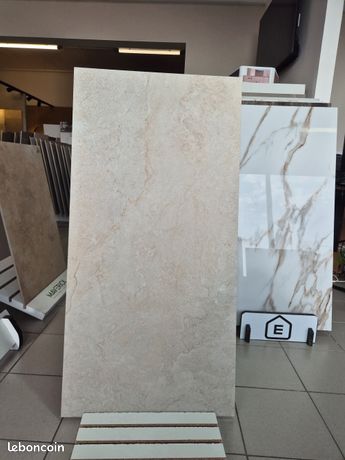 Carrelage Effet Pierre Gobi crème 60x120