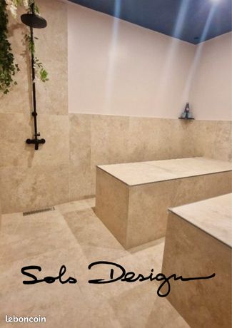 Carrelage effet travertin 60x120