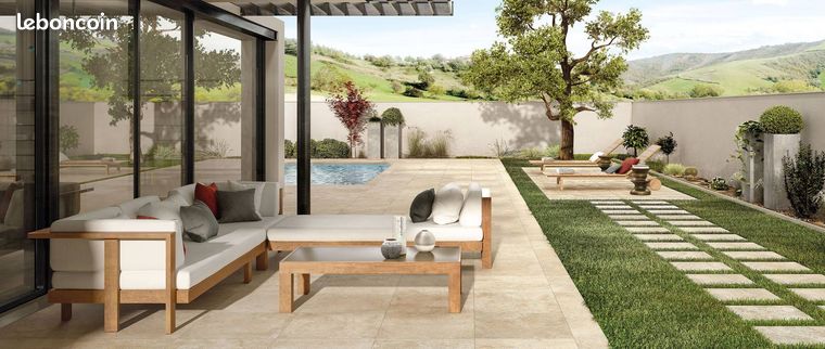 Carrelage effet travertin