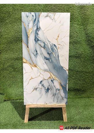 Carrelage extra brillant bleu doré 120/60 cm