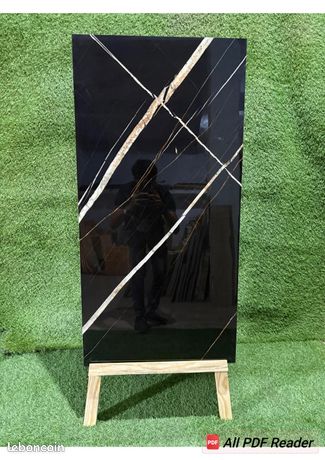 Carrelage extra brillant noir 120/60 cm