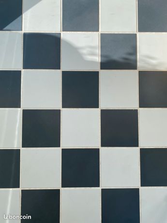 Carrelage gatsby noir et blanc damier