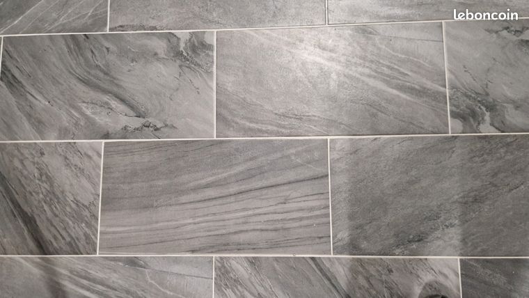 Carrelage gris grand format 60 X 30 ~ 11m²