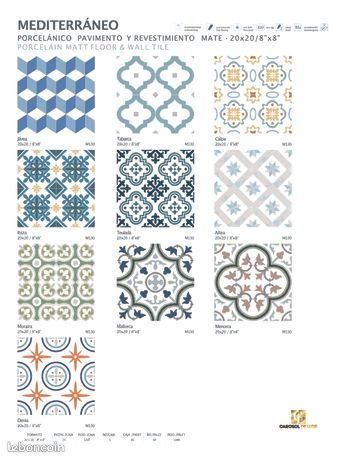 Carrelage imitation carreau ciment modéle méditérannée