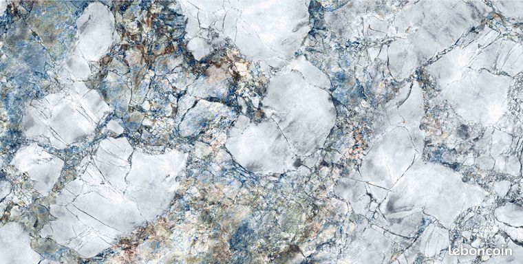 Carrelage luxe effet marbre bleu/blanc 60x120cm DISCOUNT RECTIFIER